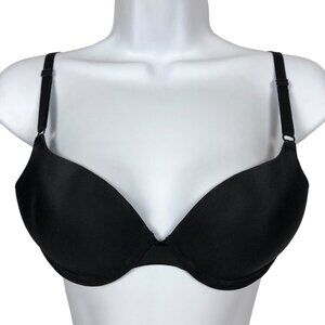 Maidenform Bra Women Size 32B Black Lined Underwired Back Close Style# 07959
